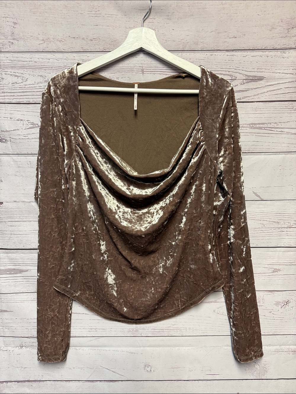 Free People Velour Longsleeve top